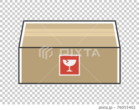 割れ物のは入ったダンボールのイラスト 割れ物のは入ったダンボールのイラスト 76055402