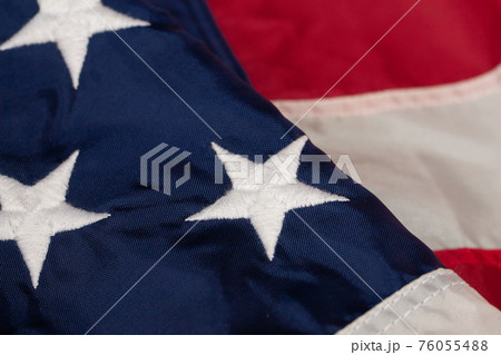 Waved flag of United States of America 76055488
