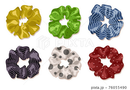 Hair scrunchies. Vector 76055490
