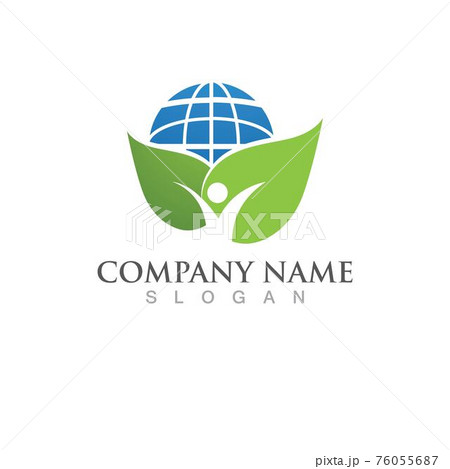 Health people leaf logo green vector image Health people leaf logo green vector image 76055687