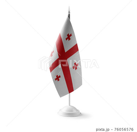 Small national flag of the Georgia on a white background Small national flag of the Georgia on a white background 76056576