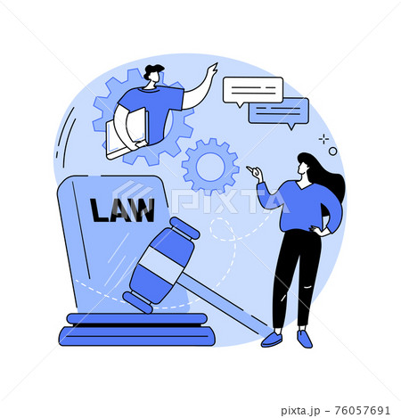 Litigation support abstract concept vector illustration. 76057691
