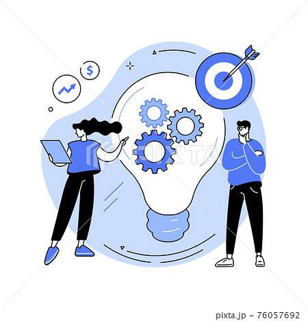 New idea generation abstract concept vector illustration. 76057692
