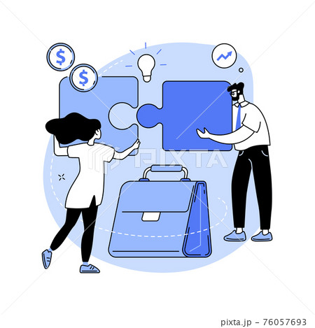 Partnership abstract concept vector illustration. 76057693