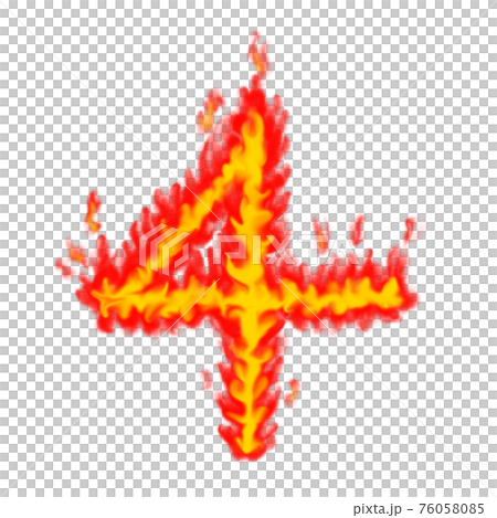 四の炎のデザインのイラスト素材 四の炎のデザインのイラスト素材