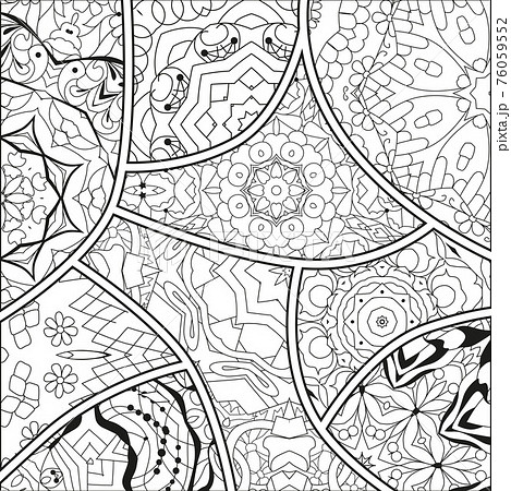 Hand drawn zentangle pattern for coloring 76059552
