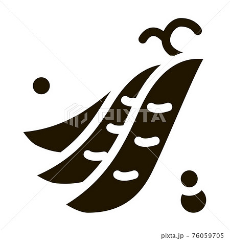 pea pods icon Vector Glyph Illustration 76059705