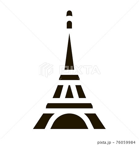 eiffel tower icon Vector Glyph Illustration 76059984