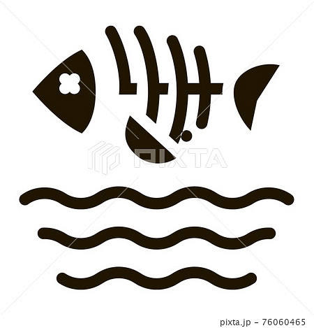 death of fish in water icon Vector Glyph Illustration death of fish in water icon Vector Glyph Illustration 76060465
