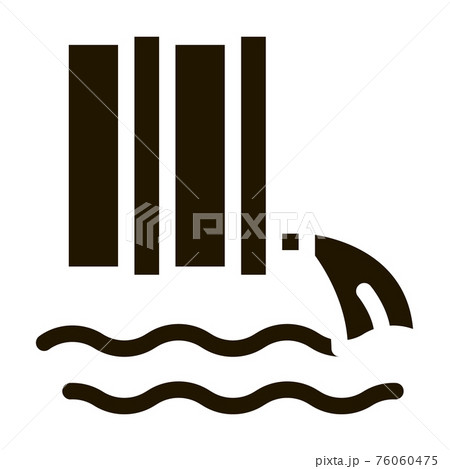 spill of harmful substances into water icon Vector Glyph Illustration 76060475
