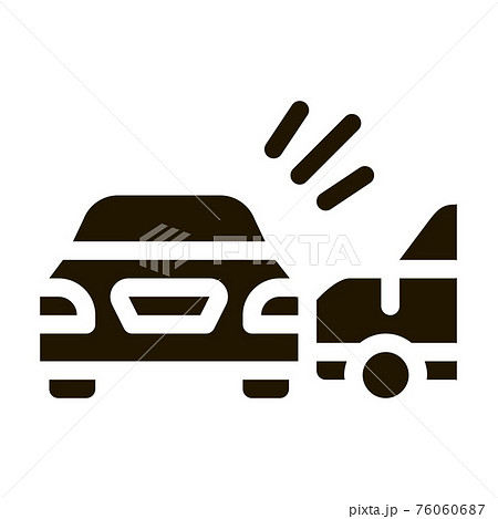 collision of two cars icon Vector Glyph Illustration 76060687
