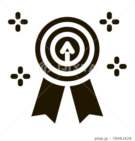 achievement medal icon Vector Glyph Illustration 76061626