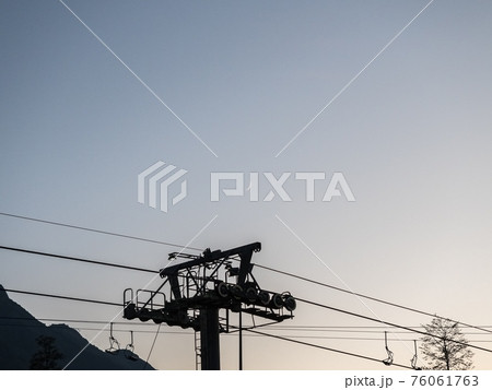 Roller mechanism of ski lifts. Rosa Khutor. Russia Sochi and the thin young month 76061763