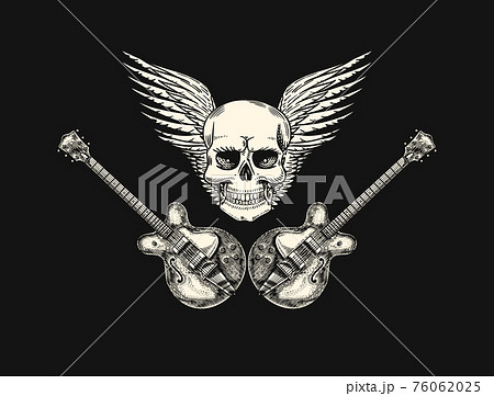 Tattoo skull guitar by supersik on DeviantArt