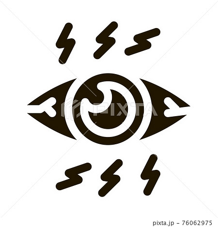 Strong Eye Pressure Vector Glyph Illustration Strong Eye Pressure Vector Glyph Illustration 76062975