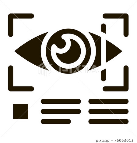 Medical Eye Research Vector Glyph Illustration 76063013