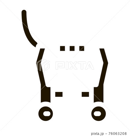 Bicycle Brake Handles Vector Glyph Illustration Bicycle Brake Handles Vector Glyph Illustration 76063208