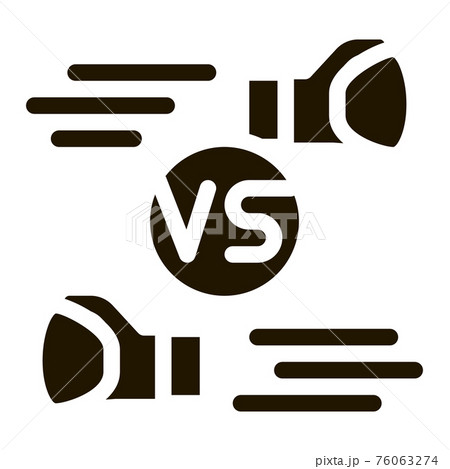 Box Fight Battle Icon Vector Glyph Illustration 76063274