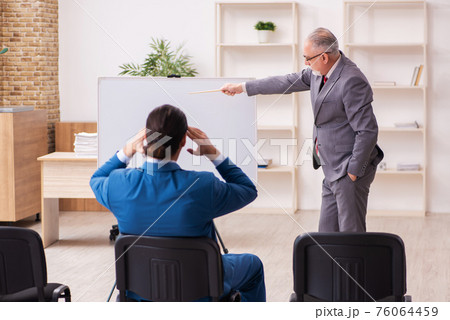 Two male employees in business meeting concept 76064459