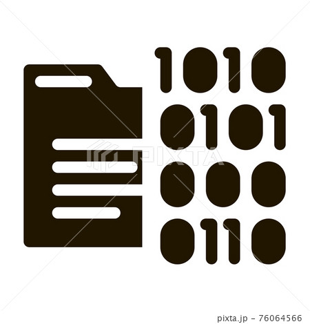 Binary Code Icon Vector Glyph Illustration 76064566
