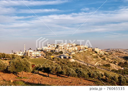 View of Muslim Village of Sur Baher in Jerusalem 76065535