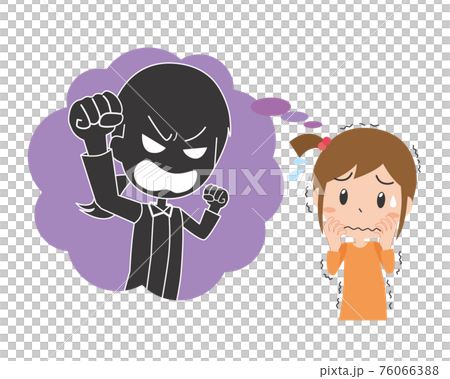 怯える女の子と怒る母親 怯える女の子と怒る母親 76066388