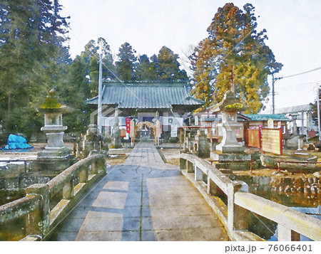 神炊館神社参道 76066401