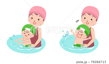 ベビースイミングの男の子　セット 76066715