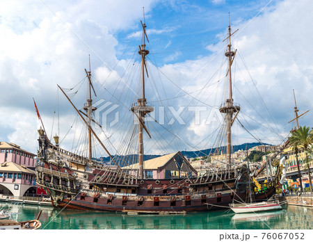 Old wooden ship in Genoa, Italy Old wooden ship in Genoa, Italy 76067052