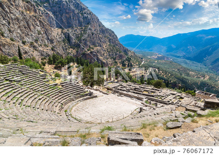 Ancient theater in Delphi Ancient theater in Delphi 76067172