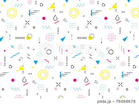 雨の形 幾何学模様 背景素材 A3・A4比率（ポップカラー）スウォッチ