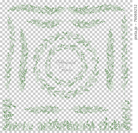 Simple plant frame Botanical frame - Stock Illustration [76069252] - PIXTA