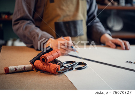 Hereditary tanner will be conducting a master class on making shoes from the skin, making a pattern on paper in his studio 76070327