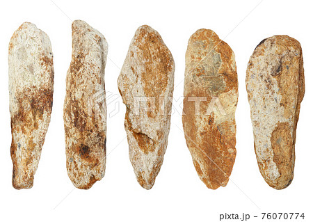 collection natural stone isolated on white background 76070774