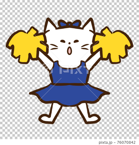 Cheerleader cat alone blue 76070842