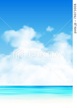 海 暑中見舞い 夏 背景のイラスト素材