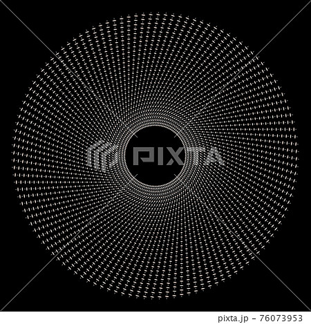 Abstract psychedelic circle with dots and triangles 76073953