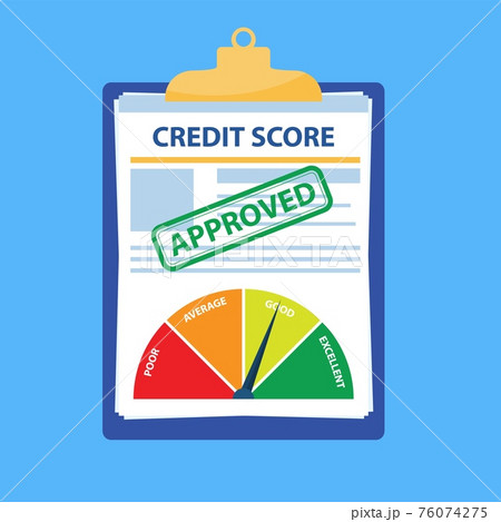 Approved credit score gauge 76074275