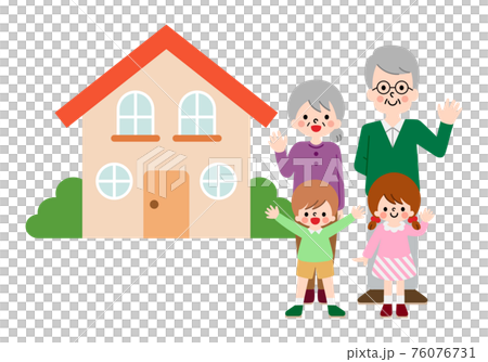 Family grandfather grandmother grandson housing Family grandfather grandmother grandson housing 76076731