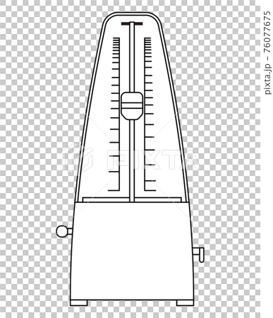 メトロノーム モノクロ のイラスト素材