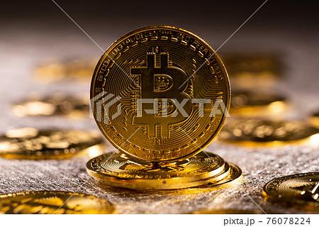 ビットコイン 仮想通貨の写真素材