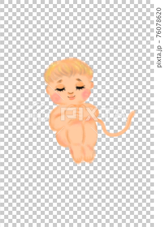 Full illustration of the baby in the stomach. 76078620