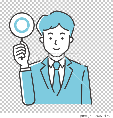 マルを出す若い会社員 マルを出す若い会社員 76079169