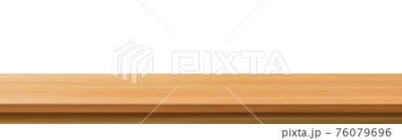 Large table top, solid wood texture, white background - Vector Large table top, solid wood texture, white background - Vector 76079696