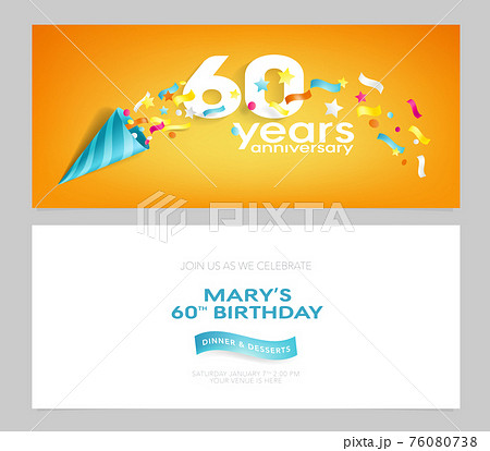 60th Birthday Stock Vector Illustration and Royalty Free 60th