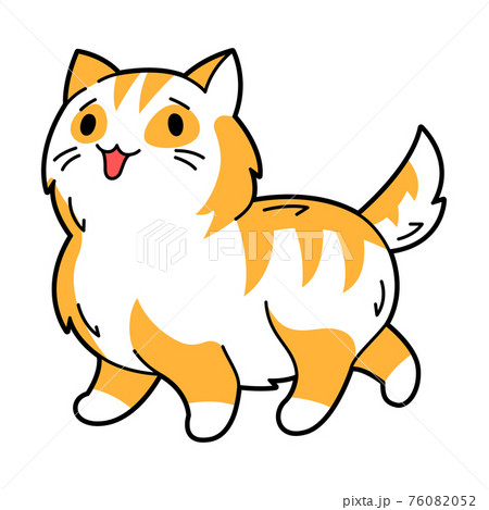 Illustration Of Cute Kawaii Cat Cartoon のイラスト素材