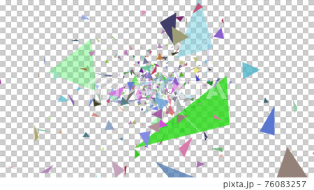 CG triangle fluttering colorful triangular confetti CG triangle fluttering colorful triangular confetti 76083257