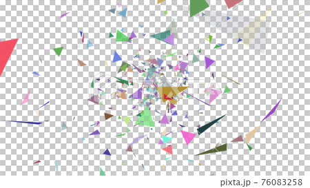 CG triangle fluttering colorful triangular confetti CG triangle fluttering colorful triangular confetti 76083258