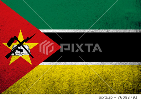 The Republic of Mozambique National flag. Grunge background The Republic of Mozambique National flag. Grunge background 76083793