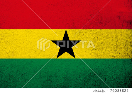 The Republic of Ghana National flag. Grunge background The Republic of Ghana National flag. Grunge background 76083825